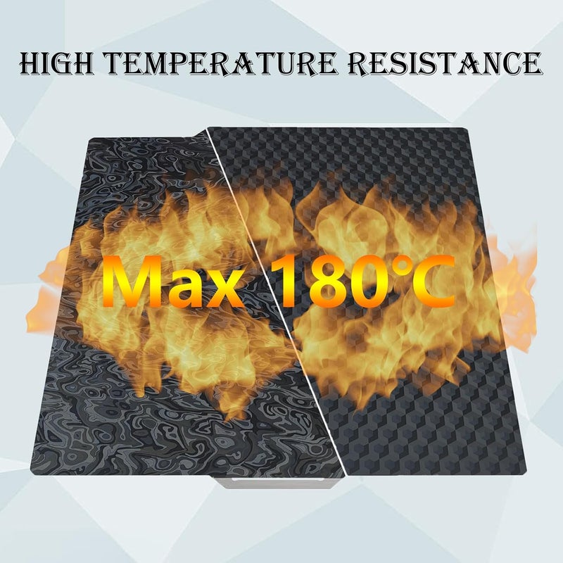 Sifrothy Store Hexagon+Cloud Pattern 3D Printer Build Plate for Bambu Lab X1 X1C X1E P1P P1S A1,257x257mm Spring Steel Plate,Double Sided Flexible Sheet Removable Platform (Hexagon+Cloud Pattern) - Image 4